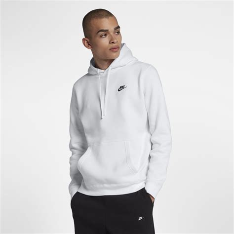 Logo cotton hoodie in white 